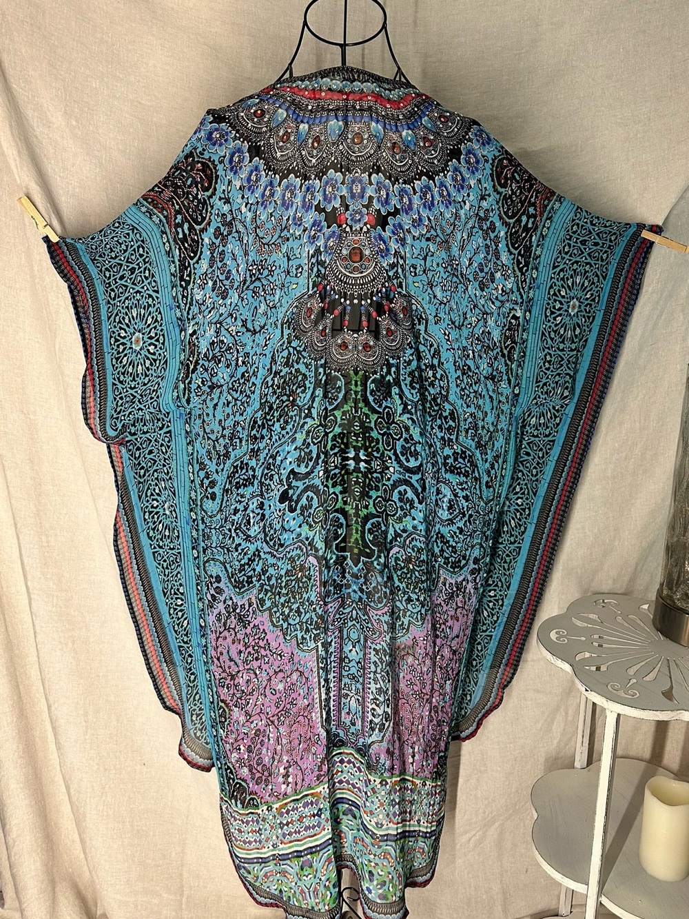 Sivana Boho Turquoise & Purple Printed Kimono from prAna-one size